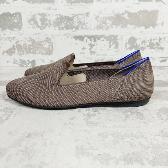 NEW Rothy's The Loafer Mocha Knit Round Toe Slip On Loafers K346